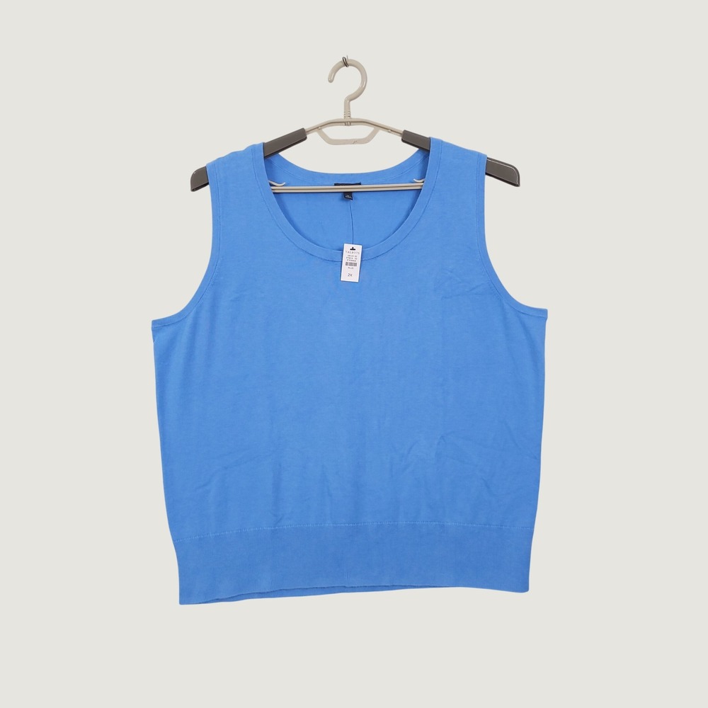 Talbots Knit Tank Sweater Shell Top 2X Scoop Neck Office Preppy Casual Cleangirl